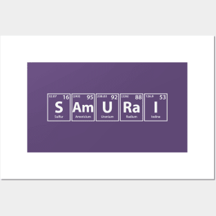 Samurai (S-Am-U-Ra-I) Periodic Elements Spelling Posters and Art